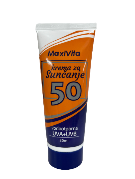 krema za suncanje faktor 50 vodootporna maxivita